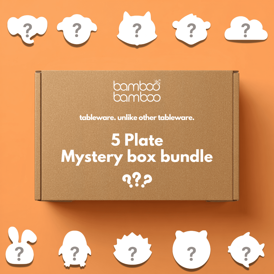Mystery Plate Box – 5 Plates + Free Tote bamboo bamboo