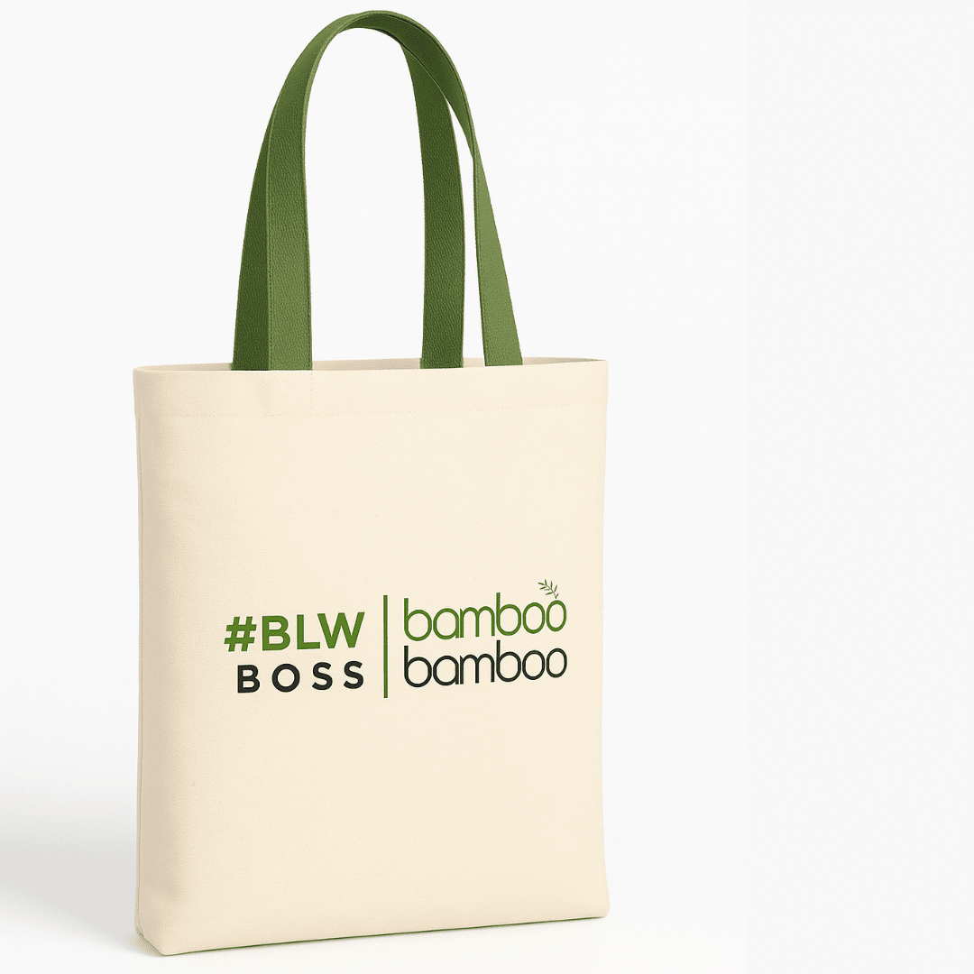 BLW BOSS Eco Tote Bag – Reusable Natural Cotton Shopper Accessory bamboo bamboo