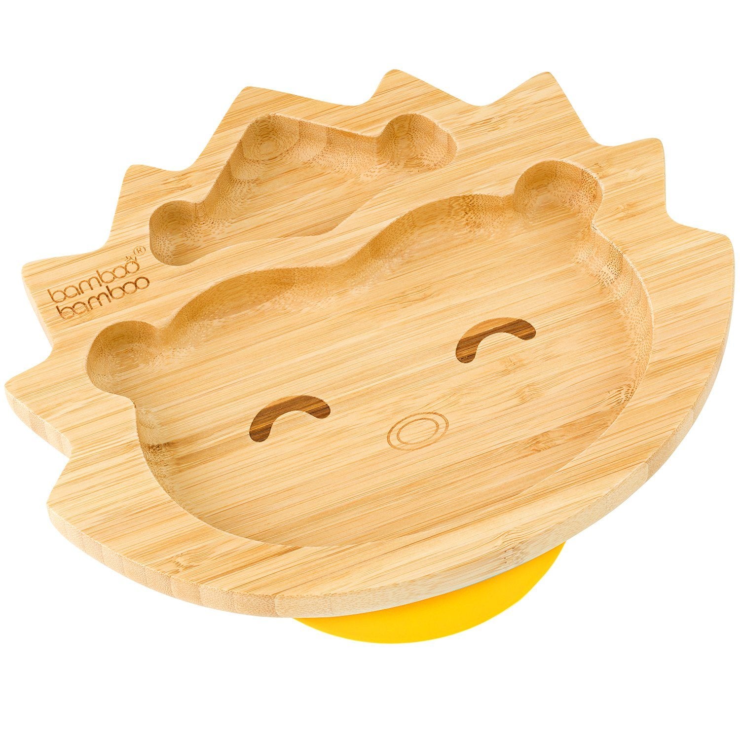 Bamboo Hedgehog Suction Plate Baby Product BB Pre-Order Yellow