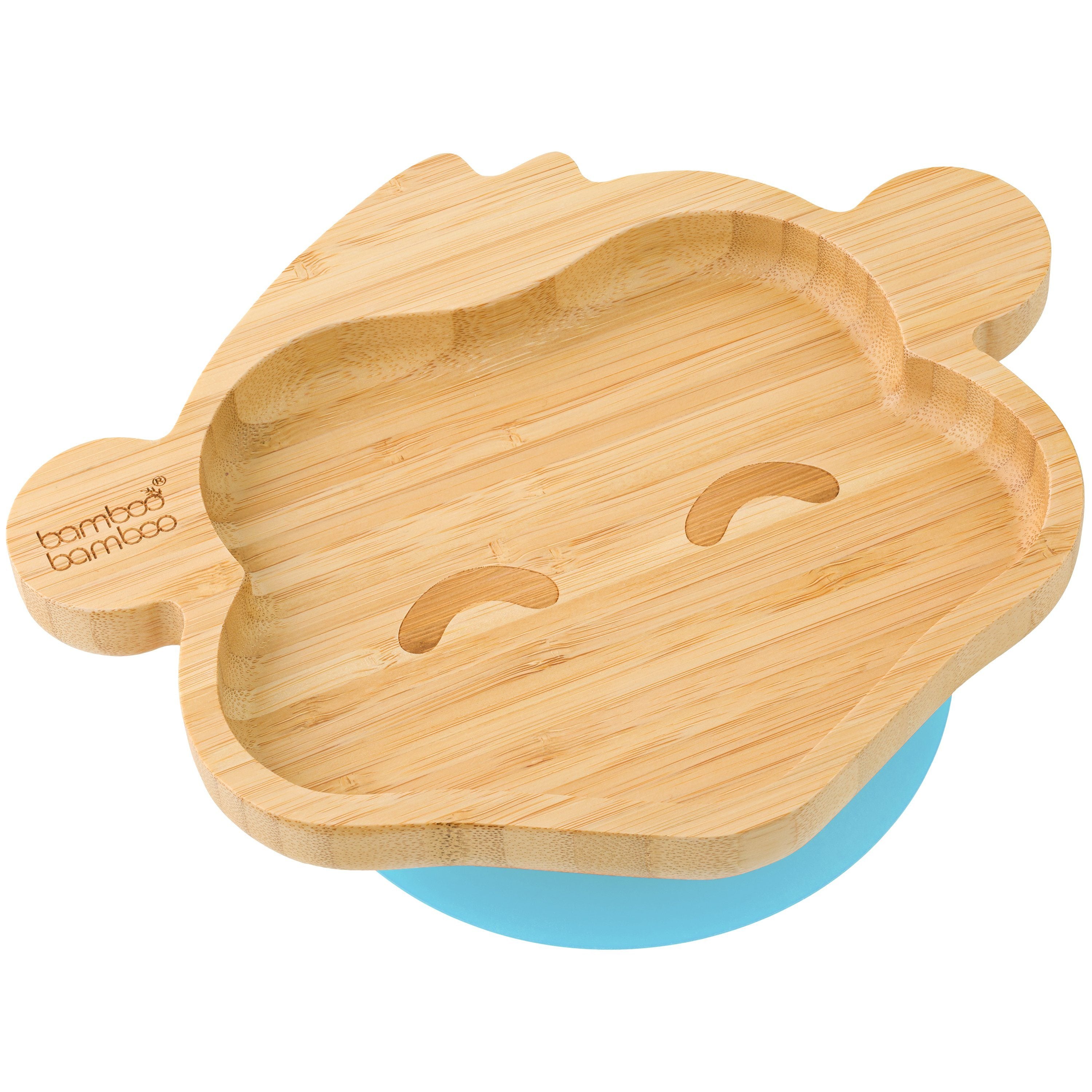 Bamboo Cheeky Monkey Suction Plate Baby Product bamboo bamboo Blue