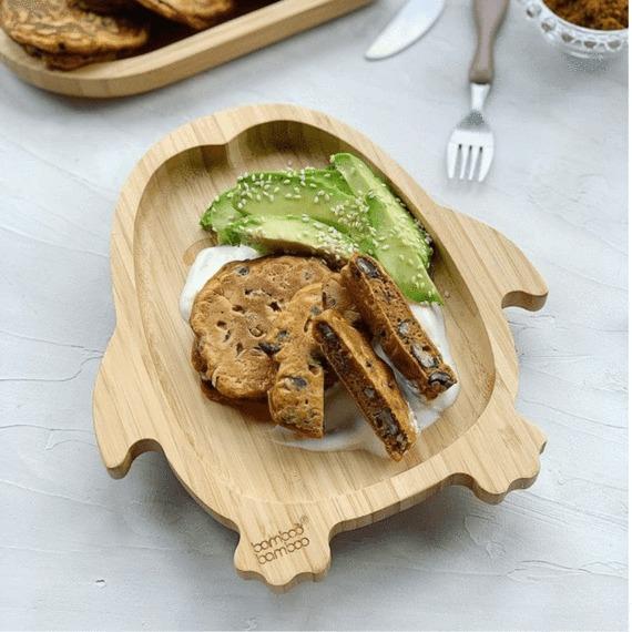 Bamboo Penguin Suction Plate Feeding Products bamboo bamboo