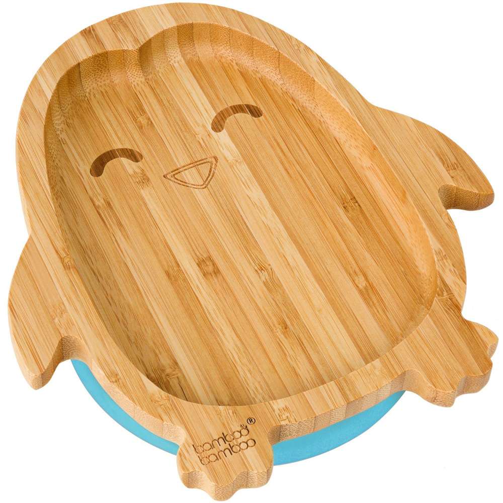 Bamboo Penguin Suction Plate Feeding Products bamboo bamboo