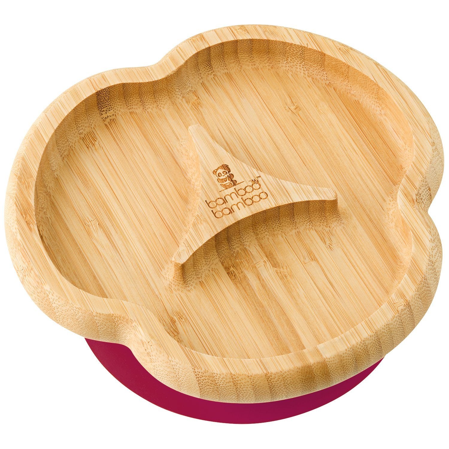 Bamboo Taste Plate Feeding Products bamboo bamboo Cherry