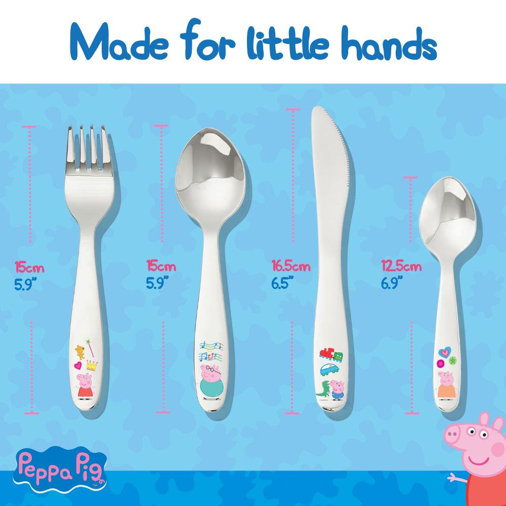 Peppa Pig 4 piece cutlery set bamboo bamboo 