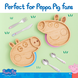 Peppa Pig 4 piece cutlery set bamboo bamboo 