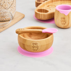 Peppa Pig Bamboo Suction Bowl and Spoon Peppa Pig bamboo bamboo 