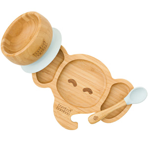 Elephant Plate and Bowl Bundle Gift Set bamboo bamboo 