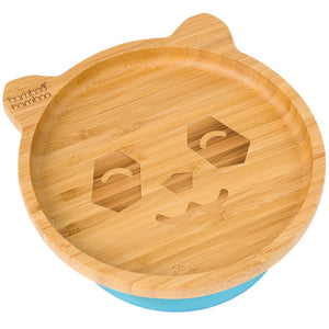 Bamboo Big Panda Suction Plate Feeding Products bamboo bamboo Blue 