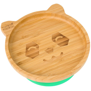 Bamboo Big Panda Suction Plate Feeding Products bamboo bamboo Green 