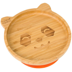 Bamboo Big Panda Suction Plate Feeding Products bamboo bamboo Orange 